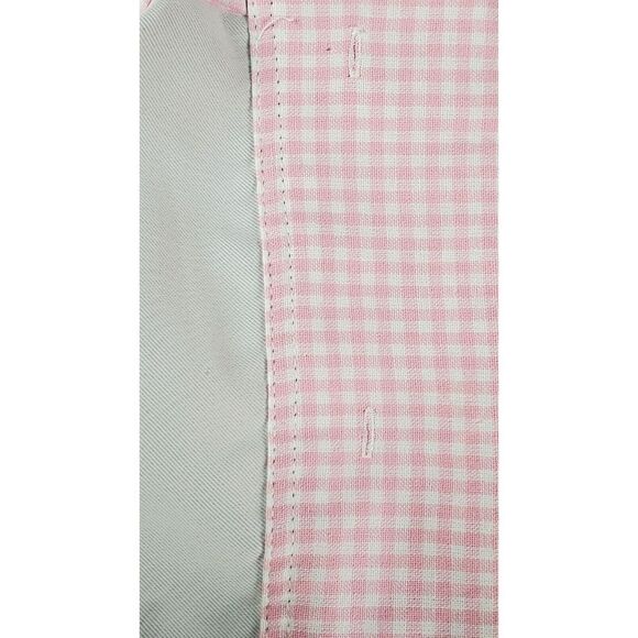 Pottery Barn Kids Pink White Gingham Plaid Checkered Curtain One Drape 44x63 - Picture 2 of 7